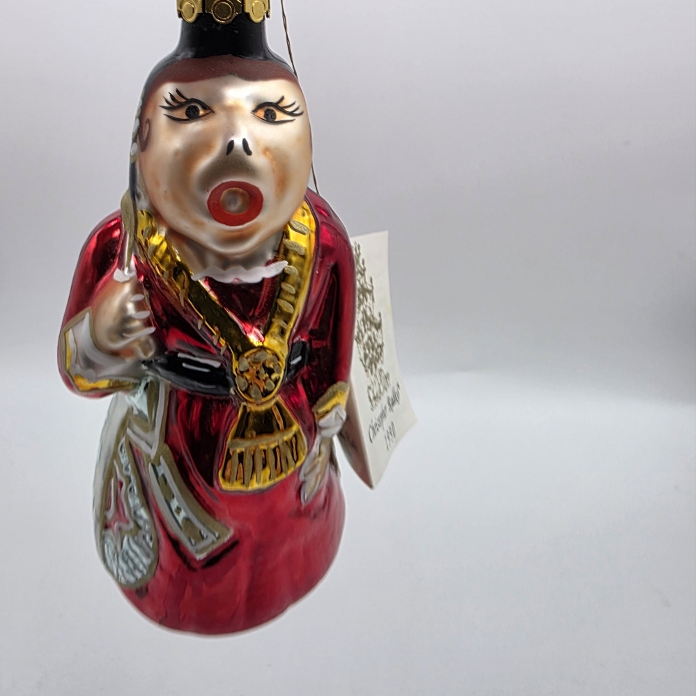 Vintage Christopher Radko 1990 Gypsy Queen Glass Christmas Ornament